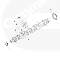 Crankshaft 3628798 3004262 K38 Cummins